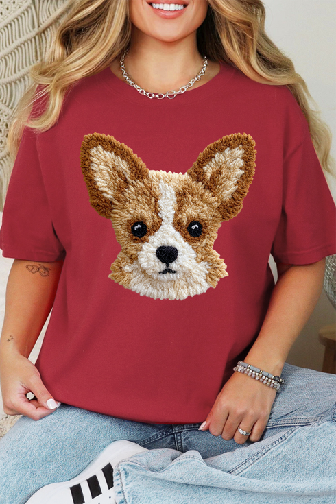 Faux Yarn Chihuahua Comfort Colors Adult Ring-Spun Cotton Tee
