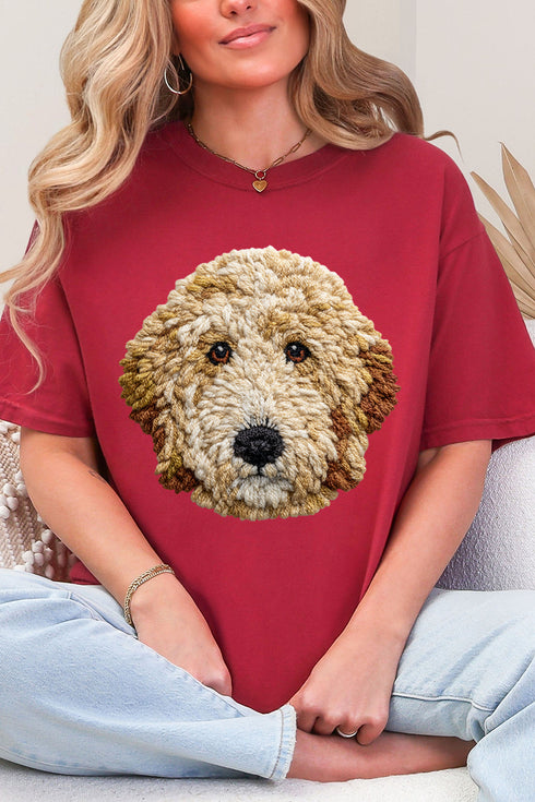 Faux Yarn Goldendoodle Comfort Colors Adult Ring-Spun Cotton Tee
