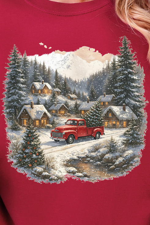 Snowfall On Main Street Comfort Colors Adult Ring-Spun Cotton Tee