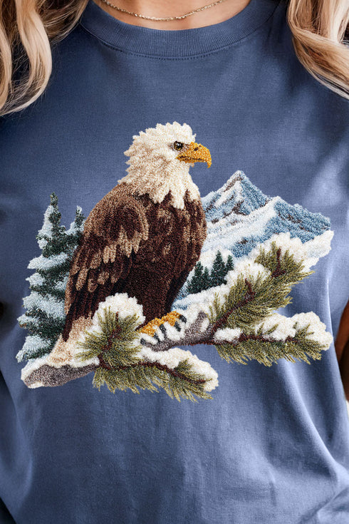 Faux Yarn Winter Eagle Comfort Colors Adult Ring-Spun Cotton Tee