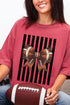 Black Varsity Bow Comfort Colors Adult Ring-Spun Cotton Tee