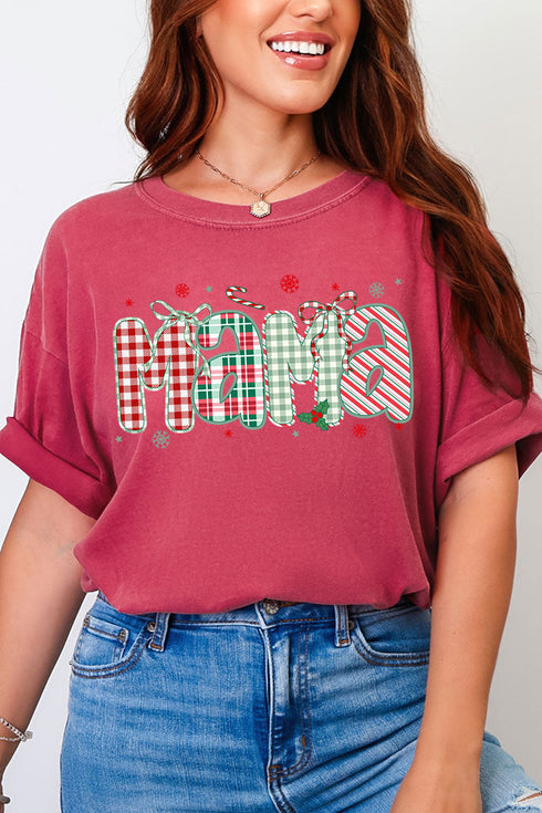 Candy Cane Lane Mama Comfort Colors Adult Ring-Spun Cotton Tee