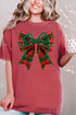 Christmas Plaid Coquette Comfort Colors Adult Ring-Spun Cotton Tee
