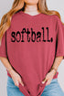 Distressed Softball. Comfort Colors Adult Ring-Spun Cotton Tee