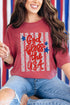 Floral God Bless The USA Comfort Colors Adult Ring-Spun Cotton Tee