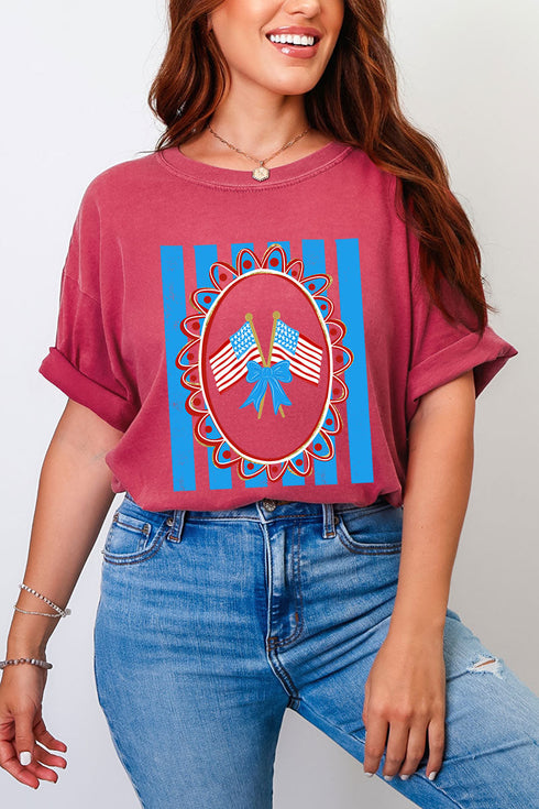 Freedom Flags Forever Comfort Colors Adult Ring-Spun Cotton Tee