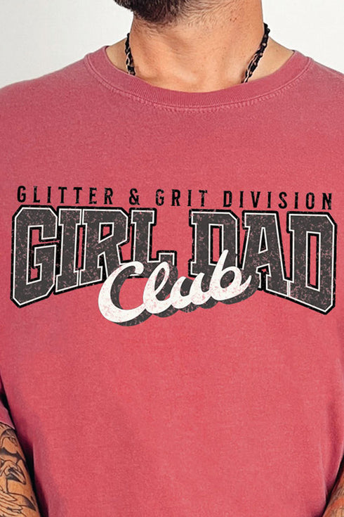 Glitter & Grit Girl Dad Comfort Colors Adult Ring-Spun Cotton Tee