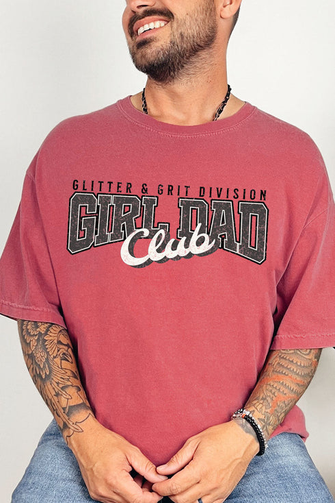 Glitter & Grit Girl Dad Comfort Colors Adult Ring-Spun Cotton Tee
