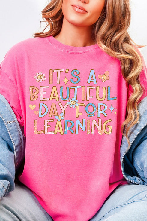 Beautiful Day For Learning Comfort Colors Adult Ring-Spun Cotton Tee