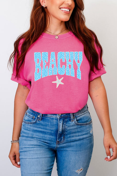 Coastal Beachy Leopard Comfort Colors Adult Ring-Spun Cotton Tee
