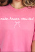 White Make Heaven Crowded Coquette Comfort Colors Adult Ring-Spun Cotton Tee