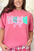 Pink And Preppy Christmas Custom Name Comfort Colors Adult Ring-Spun Cotton Tee *Personalize Your Name