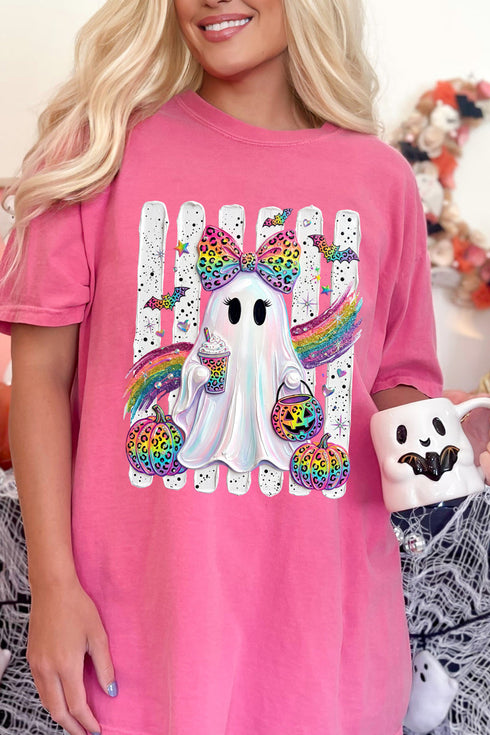 Rainbow Glam Ghost Comfort Colors Adult Ring-Spun Cotton Tee