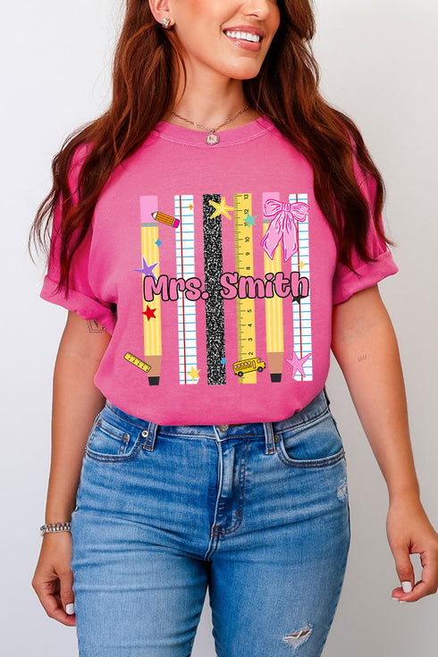 Personalized Teachers Rule Comfort Colors Adult Ring-Spun Cotton Tee