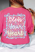 Spring Coquette Bless Your Heart Front & Back Comfort Colors Adult Ring-Spun Cotton Tee