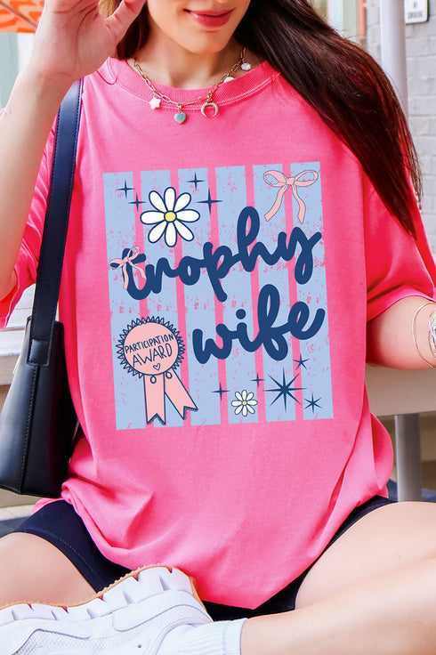 Blue Striped Trophy Wife Comfort Colors Adult Ring-Spun Cotton Tee