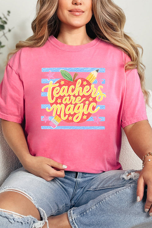 Teachers Are Magic Sketch Comfort Colors Adult Ring-Spun Cotton Tee