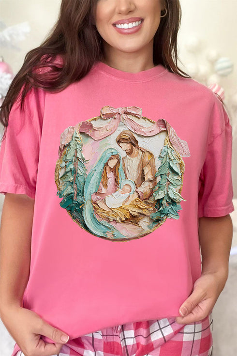 The Painted Baby Jesus Coquette Comfort Colors Adult Ring-Spun Cotton Tee