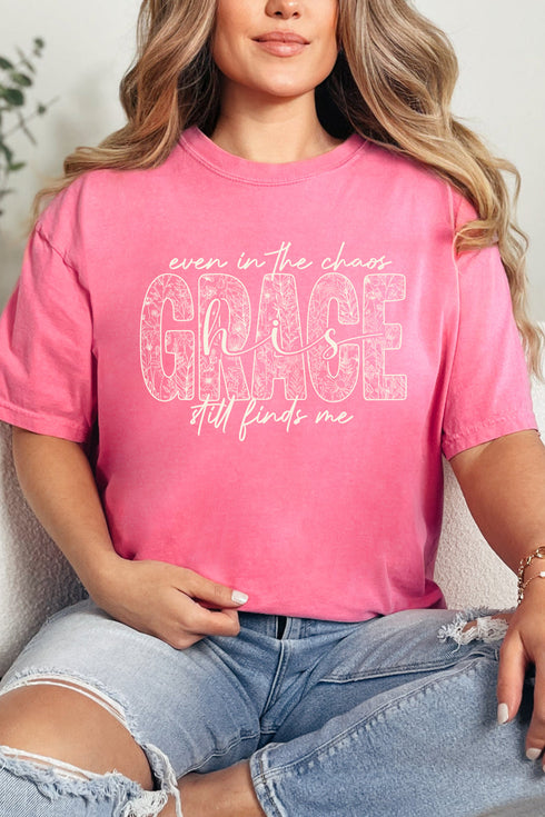 White Grace In Bloom Comfort Colors Adult Ring-Spun Cotton Tee
