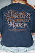 Wonderfully Made Front & Back Comfort Colors Adult Ring-Spun Cotton Tee