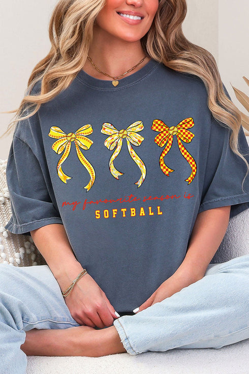 My Favorite Season Is Softball Comfort Colors Adult Ring-Spun Cotton Tee