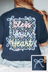 Spring Coquette Bless Your Heart Front & Back Comfort Colors Adult Ring-Spun Cotton Tee