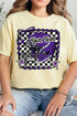 Doodle Purple Football Pride Comfort Colors Adult Ring-Spun Cotton Tee *Personalize Your Team Name