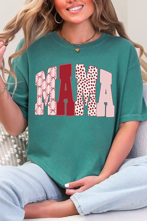 Blush And Bows Mama Comfort Colors Adult Ring-Spun Cotton Tee