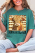 Down On The Farm Highland Cow Comfort Colors Adult Ring-Spun Cotton Tee