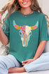 Patchwork Steer Head Comfort Colors Adult Ring-Spun Cotton Tee