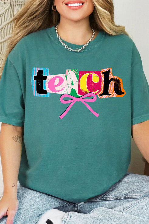 Retro Teach Ribbon Comfort Colors Adult Ring-Spun Cotton Tee