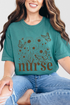 Wildflower Nurse Comfort Colors Adult Ring-Spun Cotton Tee