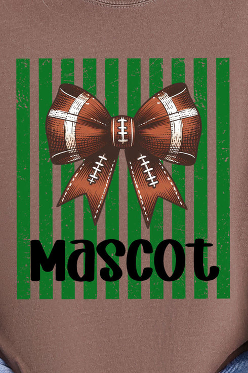 Personalized Green Varsity Bow Comfort Colors Adult Ring-Spun Cotton Tee *Enter Mascot Name