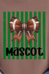 Personalized Green Varsity Bow Comfort Colors Adult Ring-Spun Cotton Tee *Enter Mascot Name