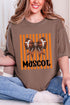 Personalized Orange Varsity Bow Comfort Colors Adult Ring-Spun Cotton Tee *Enter Mascot Name