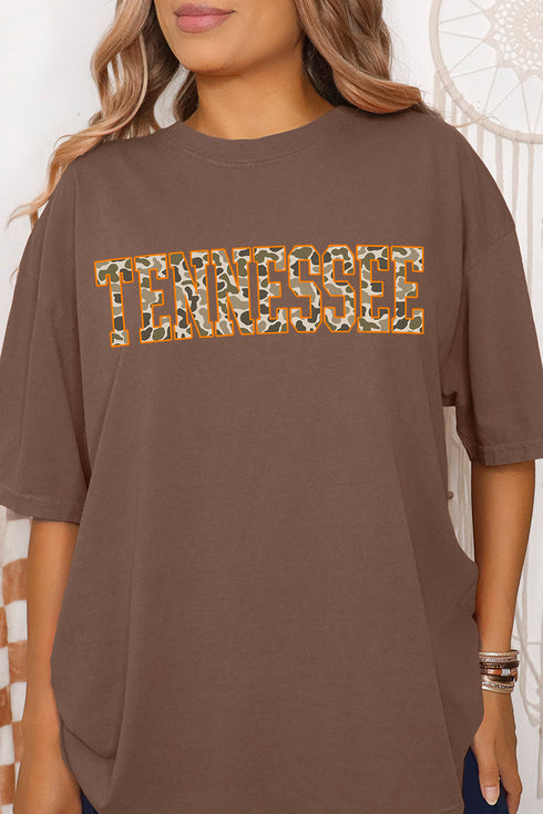 Orange Tennessee Camo Comfort Colors Adult Ring-Spun Cotton Tee