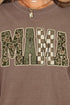 Camo Checkered Mama Comfort Colors Adult Ring-Spun Cotton Tee