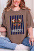 Personalized Navy Varsity Bow Comfort Colors Adult Ring-Spun Cotton Tee