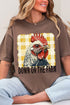 Down On The Farm Chicken Comfort Colors Adult Ring-Spun Cotton Tee