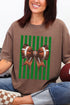 Green Varsity Bow Comfort Colors Adult Ring-Spun Cotton Tee
