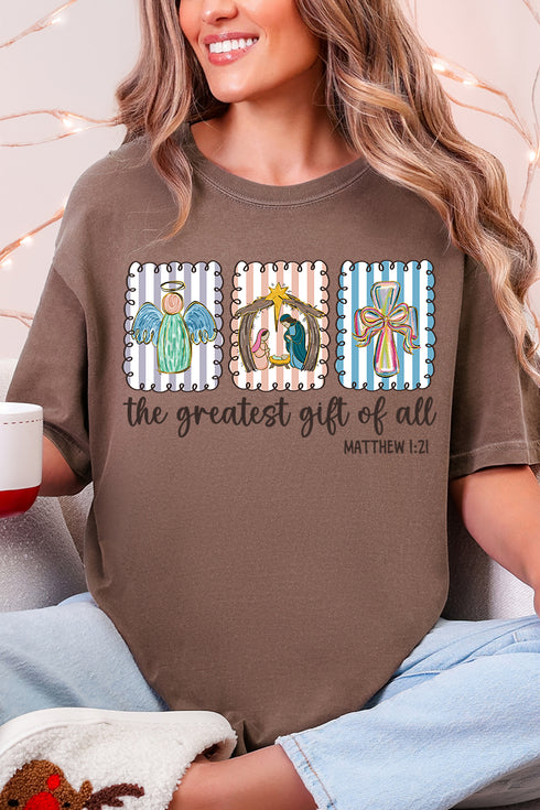 Jesus, Greatest Gift Comfort Colors Adult Ring-Spun Cotton Tee