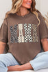 Leopard Checkered Mama Comfort Colors Adult Ring-Spun Cotton Tee