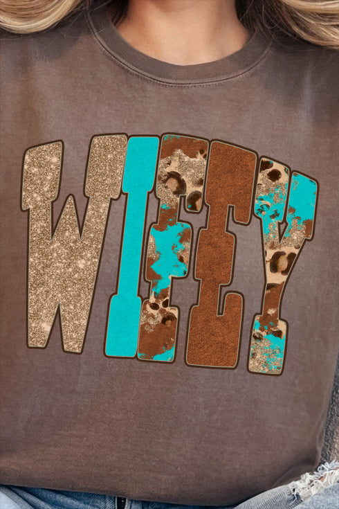 Leopard Love Wifey Comfort Colors Adult Ring-Spun Cotton Tee