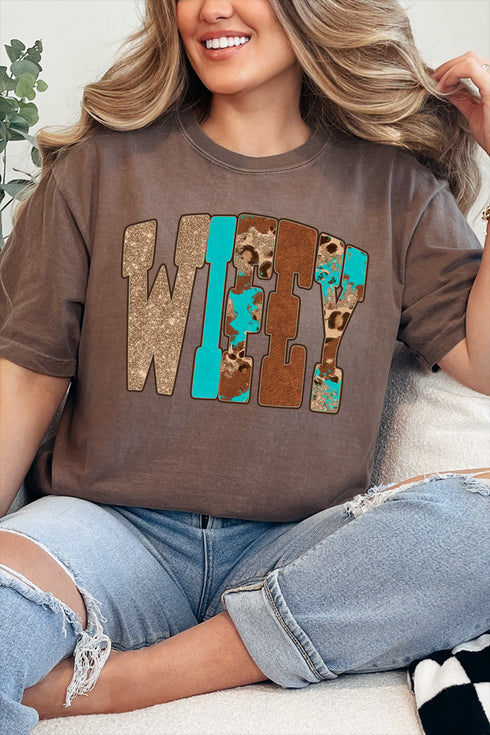 Leopard Love Wifey Comfort Colors Adult Ring-Spun Cotton Tee