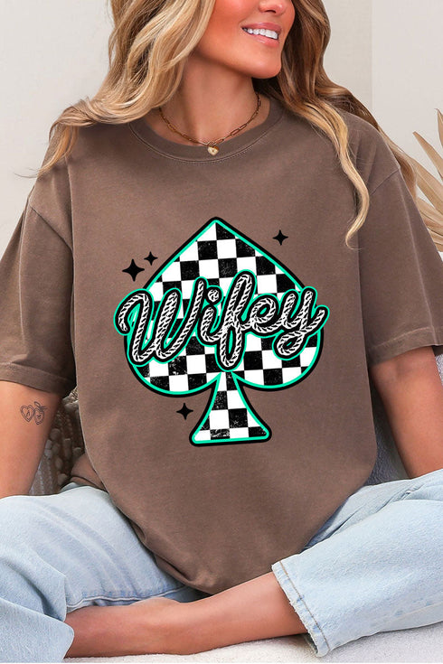 Lucky Spade Wifey Comfort Colors Adult Ring-Spun Cotton Tee