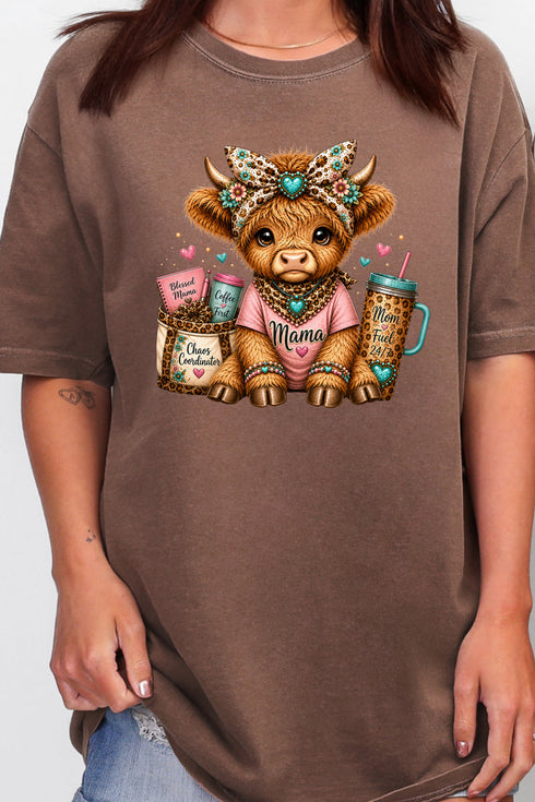Mama Raising The Herd Comfort Colors Adult Ring-Spun Cotton Tee