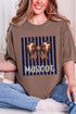 Personalized Navy Varsity Bow Comfort Colors Adult Ring-Spun Cotton Tee *Enter Mascot Name
