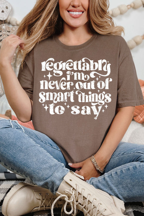Never Out Of Smart Things Comfort Colors Adult Ring-Spun Cotton Tee