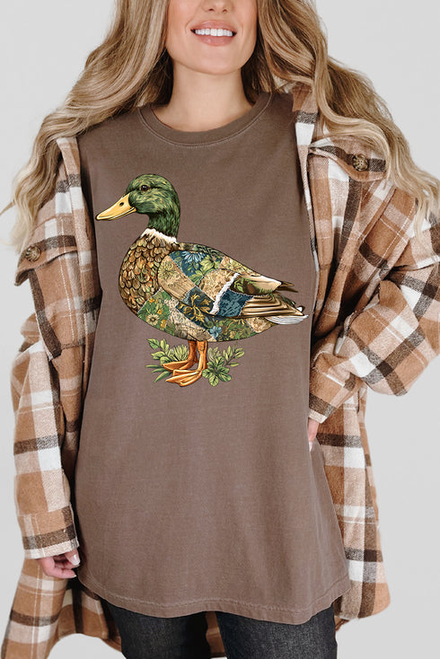 Patchwork Mallard Comfort Colors Adult Ring-Spun Cotton Tee