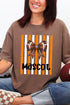 Personalized Fiery Orange & White Varsity Bow Comfort Colors Adult Ring-Spun Cotton Tee *Enter Mascot Name